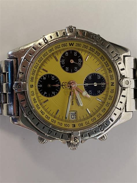 breitling watch yellow face